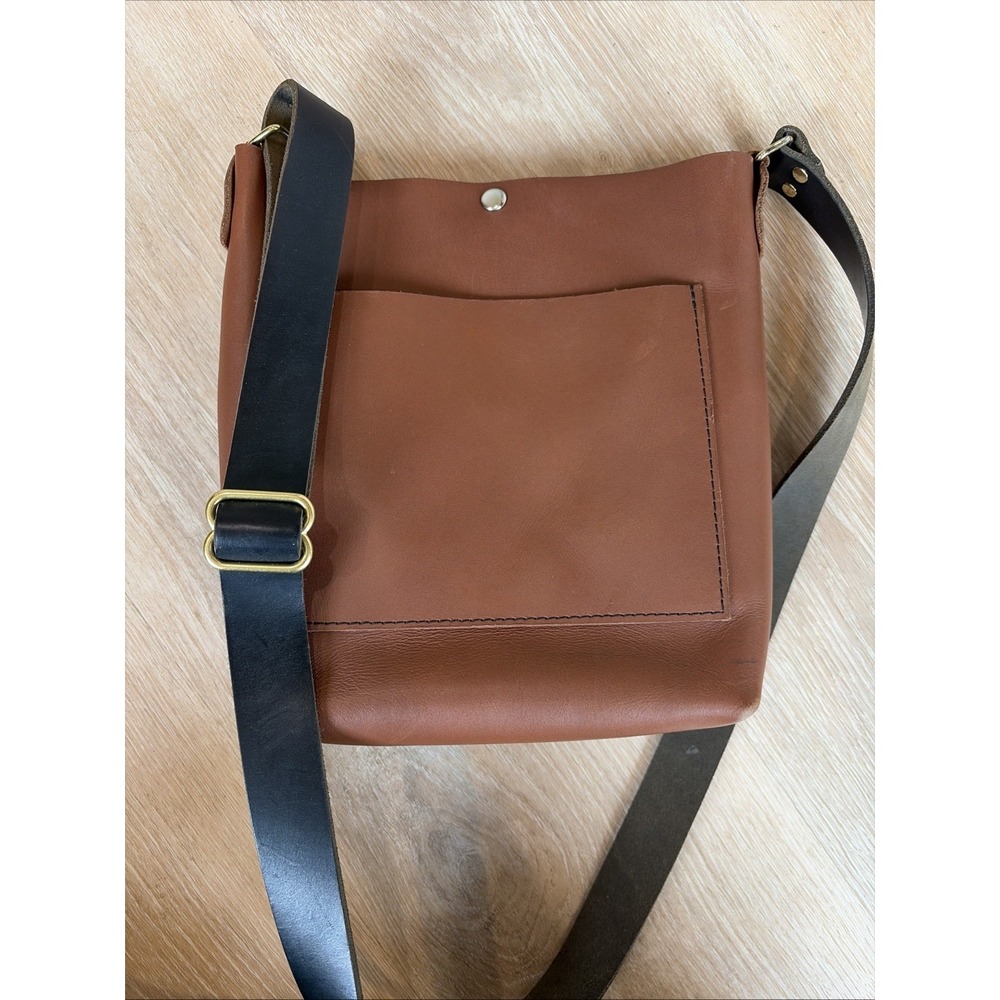 Moss Bags Parker Crossbody Bag Brown Leather Minimalist USA MSRP $145 - Picture 15 of 16